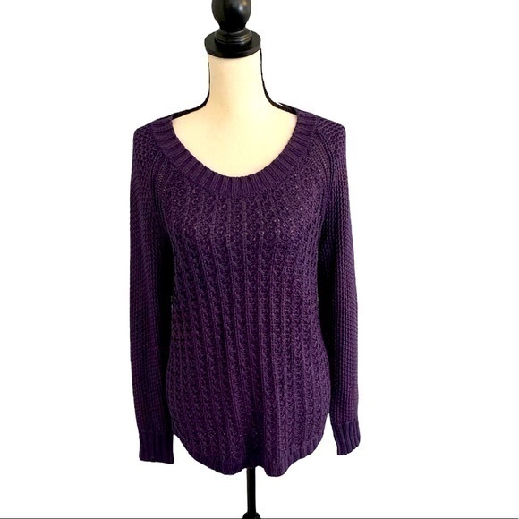 Calvin Klein Sweaters - Calvin Klein Purple/Pink Cable Knit Sweater Size Large
